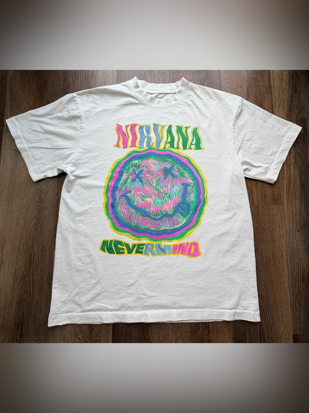 NIRVANA | PAC SUN | Nevermind Graphic Band Tee | Oversized Rock Grunge Shirt